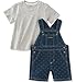 Calvin Klein Baby Boys 2 Pieces Shortall, Blue, 0/3M
