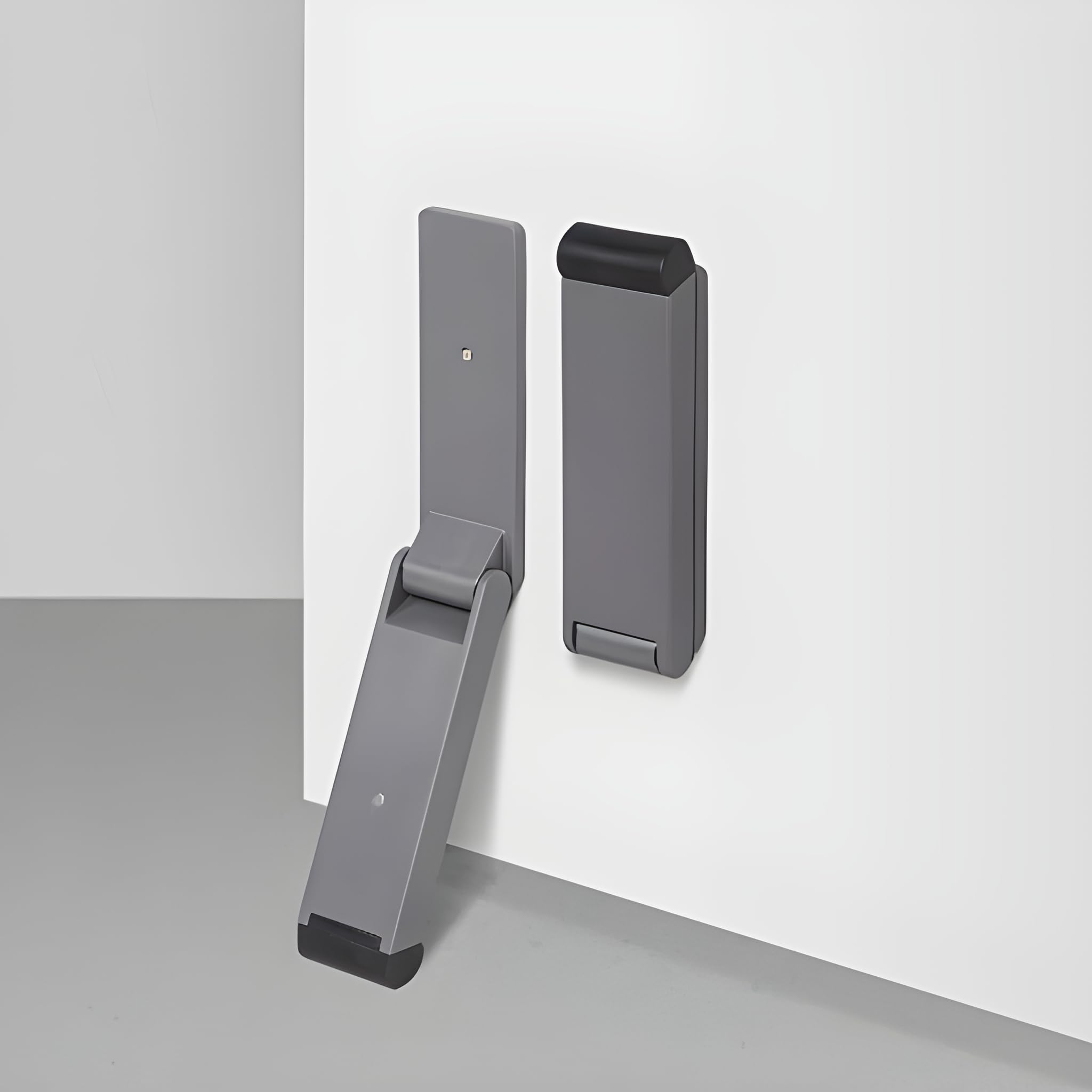 Photo 1 of Stylish Adhesive Magnet Folding Door Stopper Holder Kick Flip Down with Acrylic Pad - No Drilling, No Holes, Strong Fixation, Easy Self-Install Support, High Bearing Capacity, Clean Design
