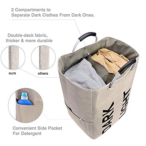 image for HOUSE DAY Large Laundry Basket,Collapsible Fabric Laundry Hamper Bag, 