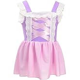 Dressy Daisy Girls Princess One Piece Swimsuit with Skirt Swimwear Swimming Bathing Suit Swim Wear Dress Up
