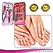 12pcs Stainless Steel Manicure and Pedicure Tool Set w/Rose Case by Drs Pro Choice. Best for Travel or Everyday Nail Maintenance Care. Suitable For Manicure Set for Women and Teens
