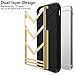 iPhone 6S Case, iPhone 6 Case, DACHUI [Anti-slippery Design] Durable Rugged Dual-Layer [PC + TPU] Ultra Slim Protective Shock-Absorption Anti-scratch Defender For Apple iPhone 6/6S (Black+Gold)
