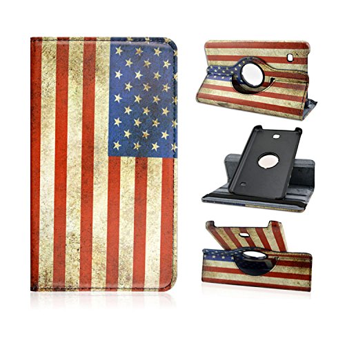 Tab 4 8 0 Case Take Ao Pu Leather Painting 360 Degree Rotating Case Cover With Folding Stand Function For Samsung Galaxy Tab 4 8 0 T330 Shell Folio Book Flip Case American Flag Buy
