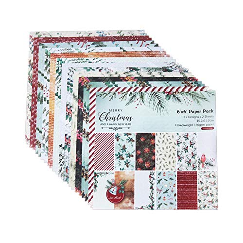 Zhanwang17 Background Decorative Paper - Christmas Pattern Paper Photo Album Decorative Paper Card Background Paper for Home Decorative