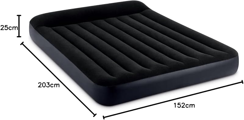 Almofada intex queen rest colchão inflável clássico com fiber-tech rp, tamanho inflado: 152 x 203 x 25 cm (64150nd)