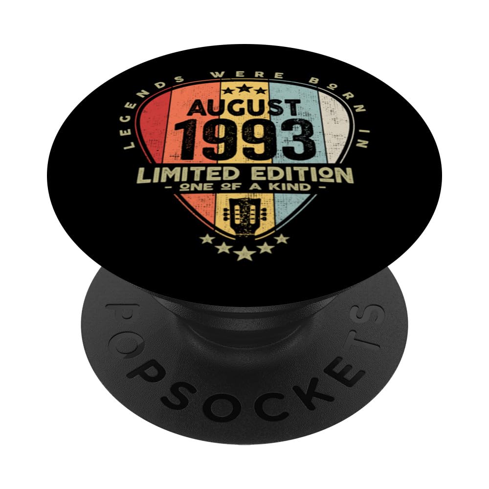Guitar Pick - Legends Were Born In August 1993 Guitar PopSockets Swappable PopGrip