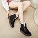 NOT100 Womens Snow Boots for Winter Ankle Boots Combat Walking Shoes Booties Black Vegan Size 11