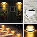 Solar Lights [4PCS], MoKo Outdoor Waterproof Solar Powered Security Lamp, Wall-mounted 6 LED Decorative Step Lights with Auto Sensor for Pathway, Driveway, Patio, Deck, Yard, Garden - WHITE