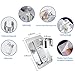 Adhesive Shower Head Holder,Adjustable Shower Wand Holder,Handheld Shower Head Wall Mount Bracket with 2 Hanger Hooks,Showerhead &Bidet Sprayer Bracket Better Than Suction Cups