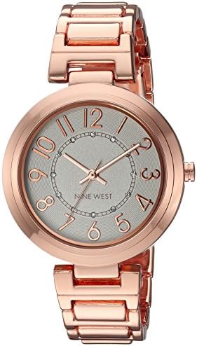 Nine West Women's Quartz Metal and Alloy Dress Watch, Color:Rose