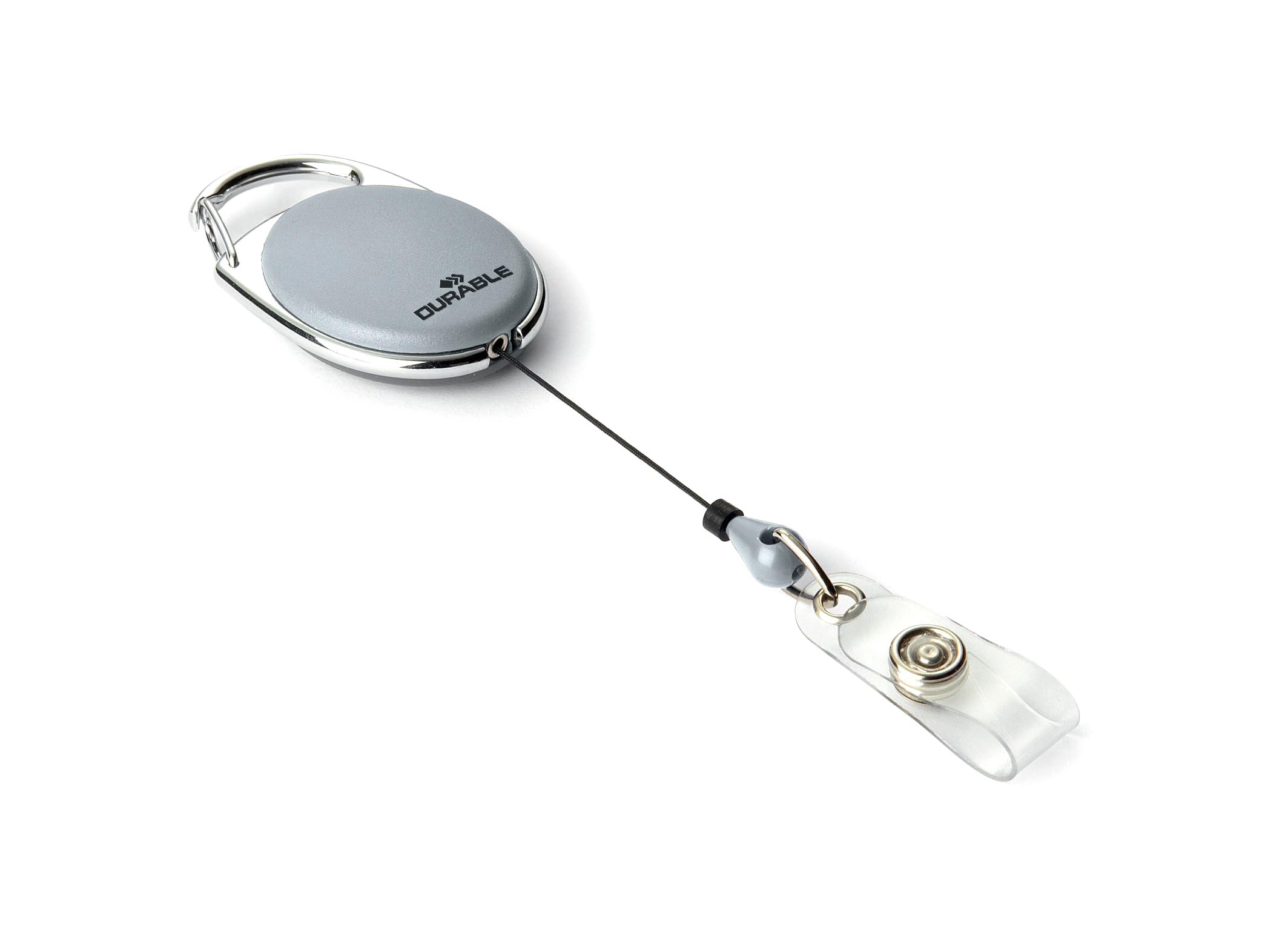 Durable Style Badge Reel - Grey (Pack of 10) — image 1