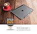 TineeOwl Mocha for iPad Pro 12.9 inch (2018 Release, 3rd Generation), Ultra-Slim Clear Case with Pencil Holder + Tri-fold Stand Cover, [Absorbs Shock] Flexible TPU, Lightweight (Frosted Black)