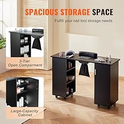 VEVOR Manicure Table, Nail Table Station with
