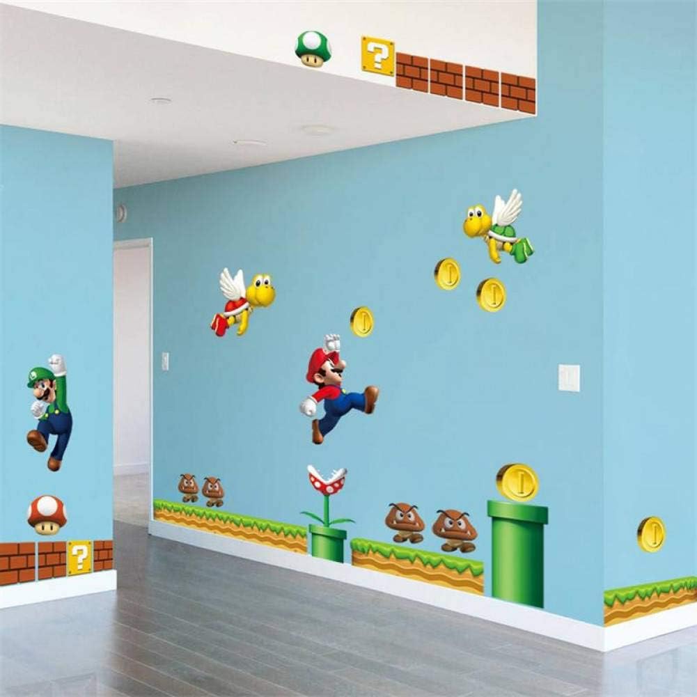 Vinyl Removable Wall Sticker Decal Home Decors Giant Big Super Mario Bros Kids Removable Wall Window Sticker Home Decor Decal