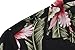 Men's Hawaiian Shirt Aloha Shirt in Black Raflesia