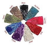 DZT1968® Women's Girl's Wide Flower Knit Turban Headband Head Wrap Hairband Cap