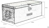 US PRO Tools Job Site Box Safe Tack Chest Galvanised Steel Security Box view 4