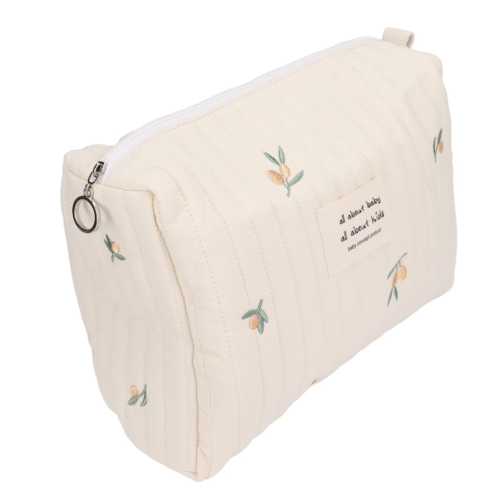 BigKing Baby Bottle Bag,Multifunctional Portable Stroller Baby Diaper Bag Cute Pattern Nappy Diaper Storage Bag(Olive Embroidery)