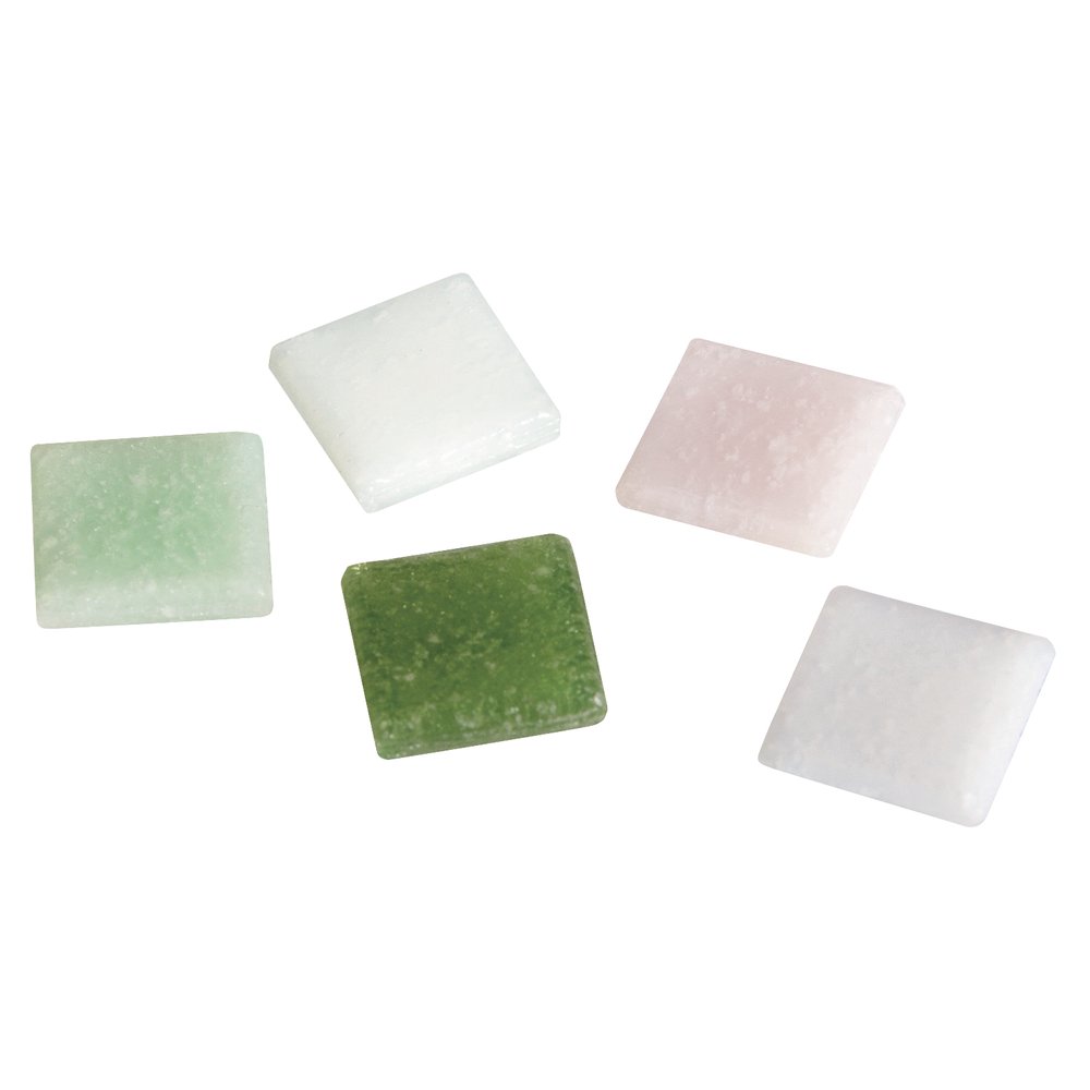 Rayher Glass Mosaic Tiles for Arts and Crafts, Glass Squares in the Size 2cm x 2cm, Green Shades, frost-resistant, 1kg, 1453113