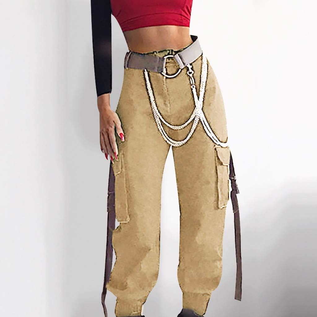 Topgrowth Pantaloni Donna Sportivi Casual Pantaloni Cargo da Jogging  Pantaloni da Lavoro Hip Hop Pantalone Tuta con Tasche Donna Abbigliamento  berjaya.edu.my