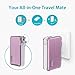 10000mAh 2-in-1 Power Bank and Wall Charger, ROMOSS UP10 Dual Port USB Portable Charger with Foldable AC Wall Plug External Battery Packs for iPhone, iPad, Samsung and More (Rose Gold)
