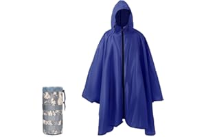 Nomadnia Plus Size Adult Rain Poncho with Hood and Zipper, Poncho Para Lluvia, Tactical Ponchos Adult For Camping, Hiking