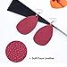 12 Pairs Faux Leather Earrings Teardrop Petal Drop Earrings Long Dangle Earrings Lightweight Leaf Handmade Earrings with Clear Silicone Backings for Women Girls Teens