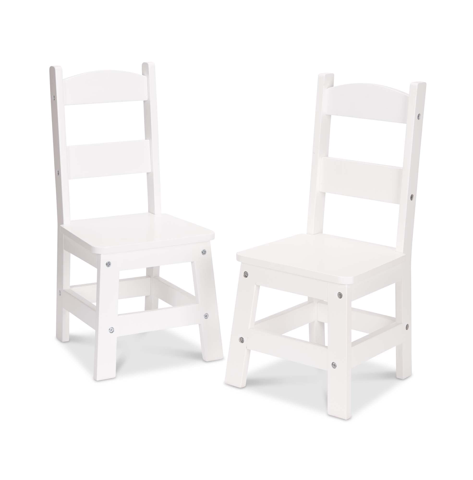 Melissa & Doug Furniture Two Wooden Chairs - White, 40220
