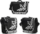 Nintendo Zelda Triforce Black/Silver Messenger Laptop Bag