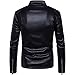 Mens Vintage Stand Collar Quality Aviator Moto Jackets for Men Black Coats US Size XS