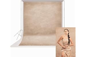 UrcTepics - Professional Beige Portrait Backdrop 96x120 Inch Khaki Abstract Texture Background for Photography Studio Classic
