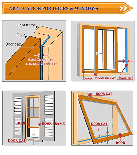 image for 52Feet/16m Weather Stripping White - Epdm Foam Seal Strip by Savina, A