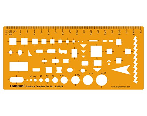 Architectural Sanitary Template Plumbing Fixtures Architect Drafting Templates Stencil