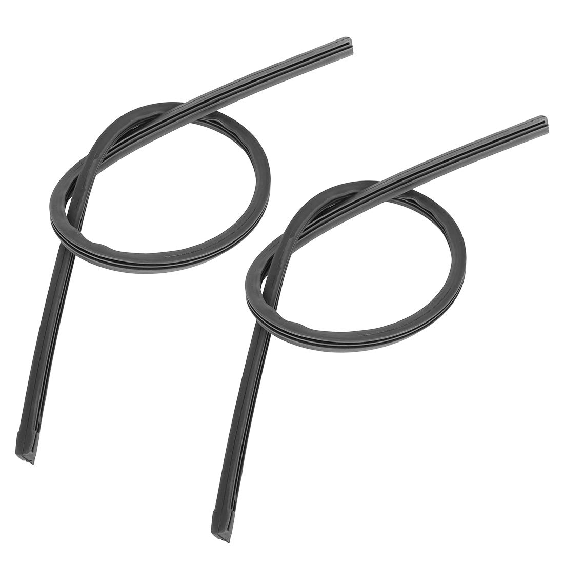 X AUTOHAUX 2pcs 700mm 28inch 8x10mm 3 Section Rubber Car Wiper Blade Refills