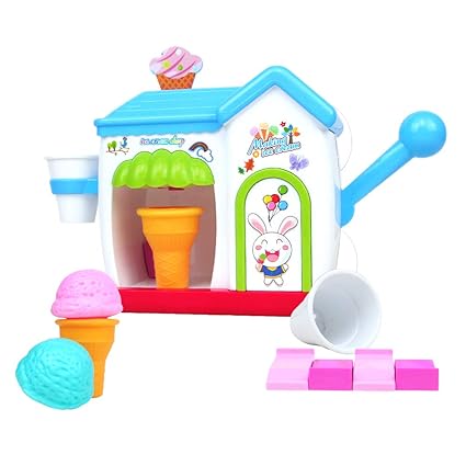 Symiu Wasserspielzeug Badewanne Kinder Eisständer Eismaschine Spielset Schaumeismaschine für die Badewanne in Farbenfrohem De