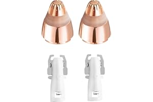 HIPPIE HYPE Replacement Heads for Finishing Touch Flawless Brows Eyebrow Facial Hair Remover, Rose Gold - Pack of 2