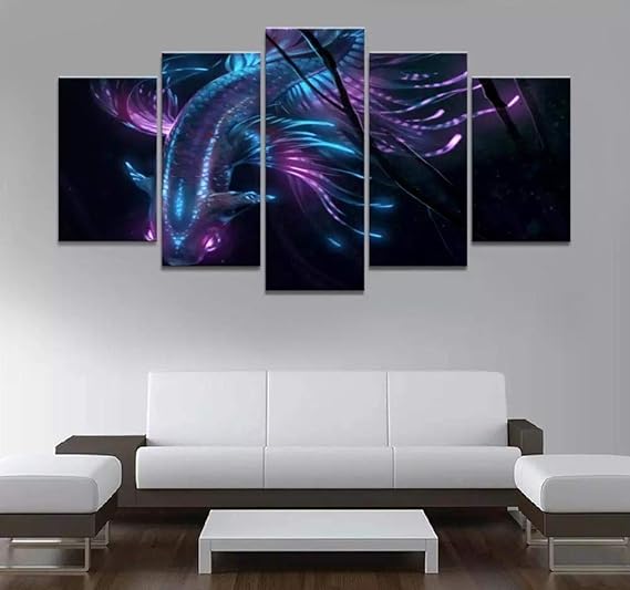 LCZM Bilder Abstrakt 5 Teilig Leinwandbilder Bild auf