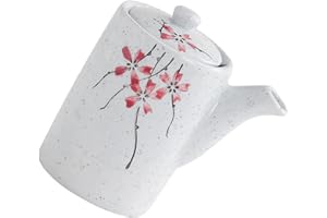 jojofuny Ceramic Vinegar Bottle and Sauce Dispenser Oil Pour Bottle Multi-function Olive Oil Container