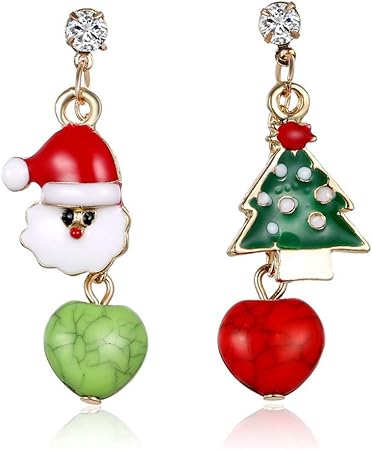 Immagini Di Natale Ragazze.Lameida Christmas Asimmetria Orecchini Babbo Natale Albero Di Natale Rosso Verde Orecchini Di Perle Donne Ragazze Regalo Di Compleanno Di Natale Di Gioielli Amazon It Casa E Cucina