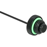 Barrow G1/4" 10K Temperature Sensor Stop Fitting, Black | G1/4" Threaded, 2-Pin Temperature Probe Output, Fits Any Standard G1/4" Port