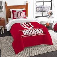 Officially Licensed NCAA Indiana Hoosiers "Modern Take" Twin Comforter and Sham