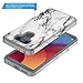 Rosebono for LG G6 Case, Hybrid Dual Layer Shockproof Hard Cover Graphic Fashion Cute Colorful Silicone Skin Case for LG G6 - White Marble