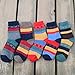 YZKKE 5Pack Womens Vintage Winter Soft Warm Thick Cold Knit Wool Crew Socks, Multicolor, free size