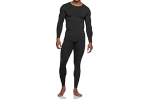 TSLA Men's Thermal Underwear Set, Microfiber Soft Fleece Lined Long Johns, Winter Warm Base Layer Top & Bottom