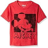 Disney Boys' Little Boys' Pokey Mickey T-Shirt, Red Heather, 5/6
