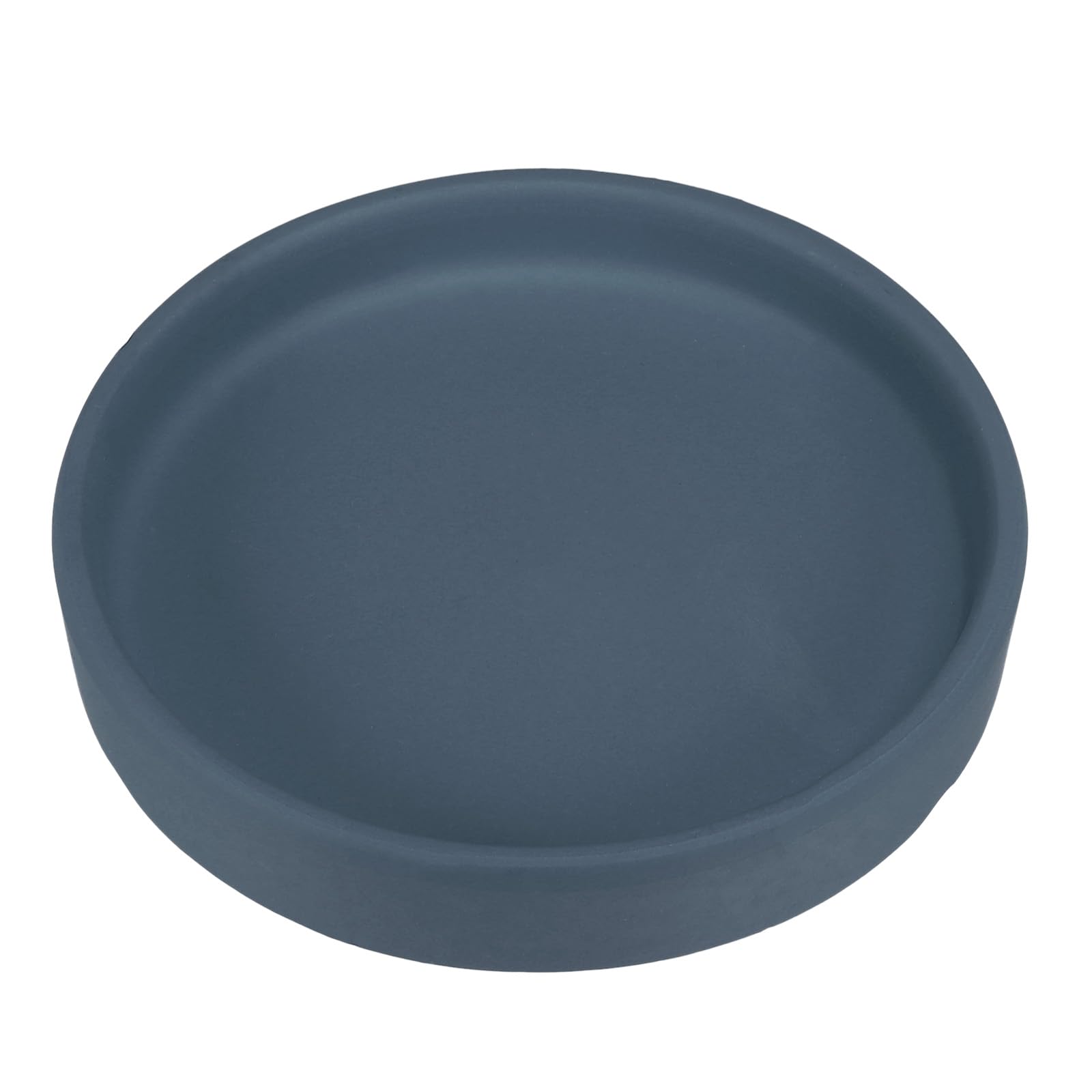 PATIKIL 4.5 Inch Round Ceramic Plant Saucer, Plant Saucer Tray Flower Planter Drip Tray for Indoors Outdoors Patio Balcony, Dark Blue