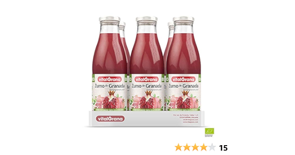Zumo de Granada Ecológico de Vitalgrana - BIO - 100% Natural ...