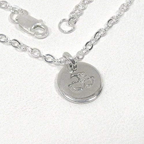 Personalized Silver Disc Necklace - Tiny Personalized 3/8" Pure Silver Discs