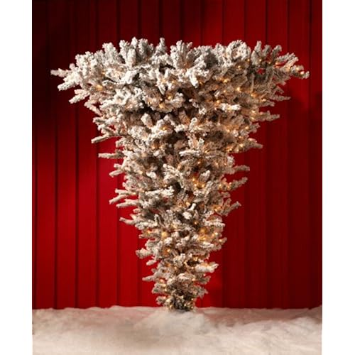 7.5' Flocked Snow Upside Down Tree 7.5' Flocked Snow Upside Down Tree