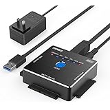 IDE Adapter Cable, FIDECO USB 3.0 to SATA Adapter Hard Drvie Converter IDE Cable for 2.5" / 3.5" / 5.25" SSD SATA III Drives with Offline One Touch Clone Tool-Free (IDE Cable PL06)